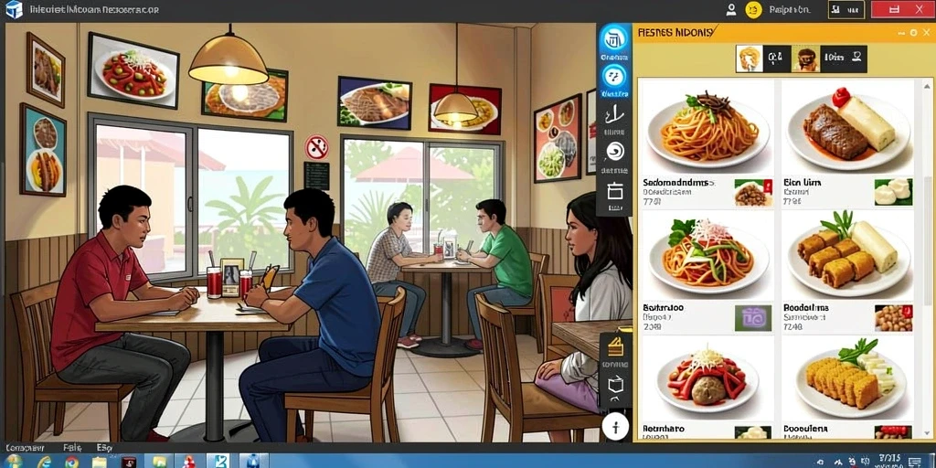 Tampilan karakter yang menarik dan penuh warna.